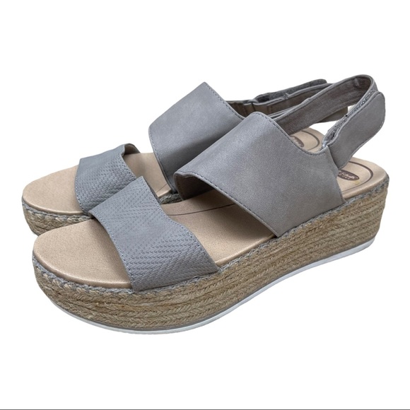 DR‎ SCHOLL'S Cool Vibes Espadrille Wedge Sandal Size 9.5 - Picture 1 of 11